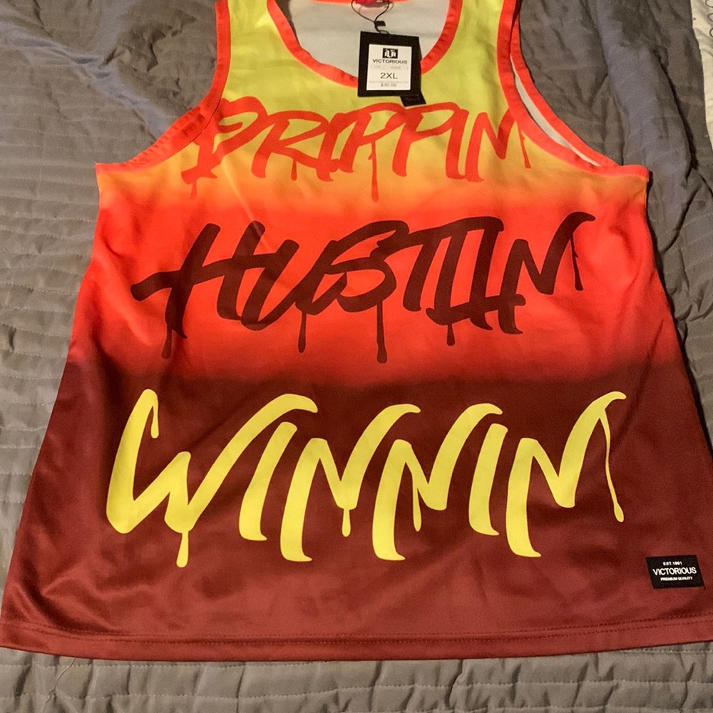 2xl victorious orange tank top